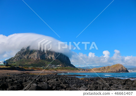 山房山，雲，海岸，倒影 46661407