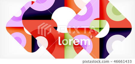 Geometric colorful shapes composition abstract... - Stock Illustration ...