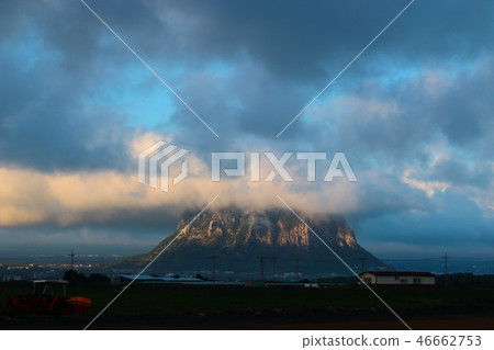 山，雲，海岸， 46662753