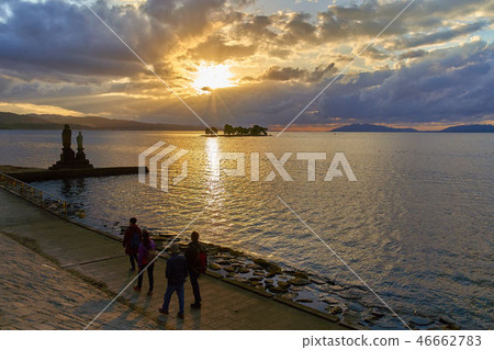 Matsue-shi Lake Shinji Lake's semen Jizo and Yogashima Matsue-shi Lake Shinji Lake's semen Jizo and Yogashima 46662783