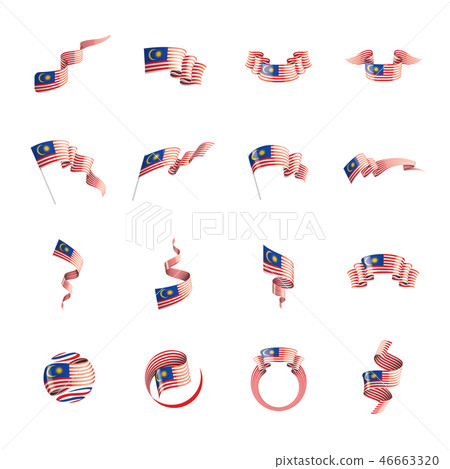 Malaysia Flag Vector Illustration On A White Stock Illustration