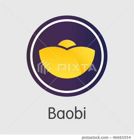 Exchange - Baobi. The Crypto Coins or Cryptocurrency Logo. 46665054