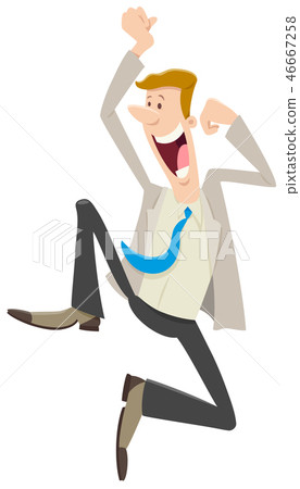 happy running businessman character happy running businessman character 46667258