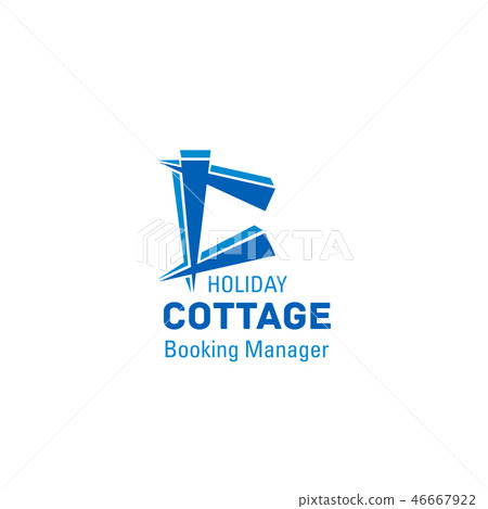 Holiday hotel booking company letter C vector icon 46667922