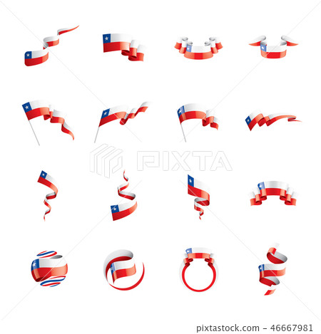 Chile flag, vector illustration on a white background. 46667981