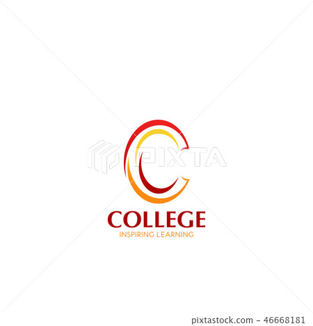 College learning vector letter C icon 46668181