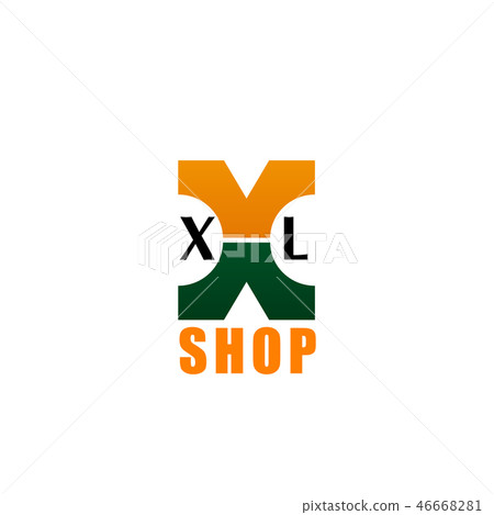 XL shop or store vector letter X icon - Stock Illustration [46668281 ...