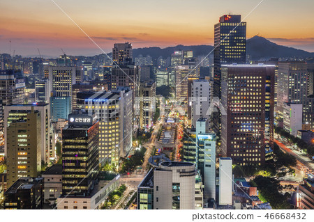 首爾夜景 首爾夜景 46668432