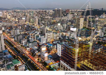 Seoul night view Seoul night view 46668435