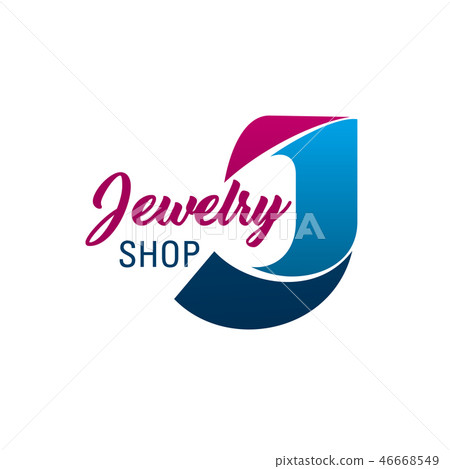 Jewelry shop vector letter J icon Jewelry shop vector letter J icon 46668549
