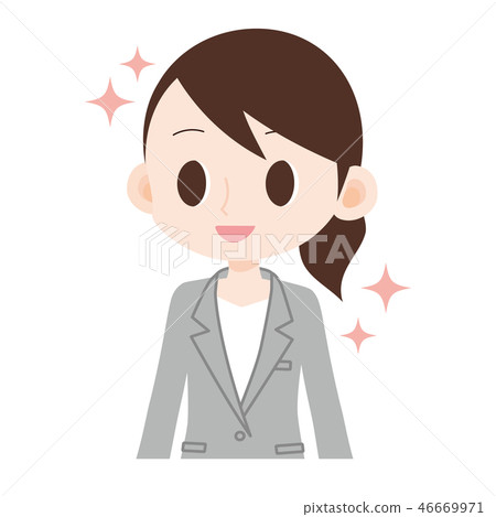 穿著一件灰色夾克的職業婦女 穿著一件灰色夾克的職業婦女 46669971