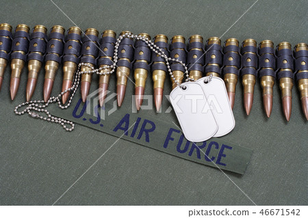 dog tags on US AIR FORCE uniform dog tags on US AIR FORCE uniform 46671542