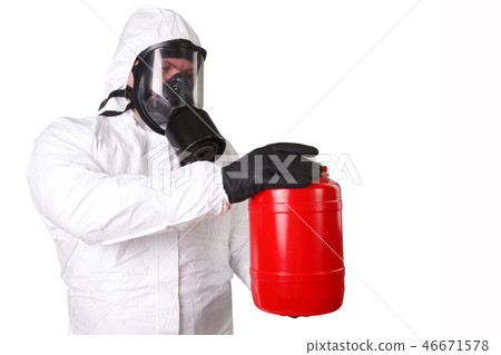 Man in a hazmat suit 46671578