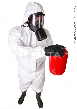 Man in a hazmat suit 46671579