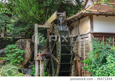 Water mill in the forest 46671844