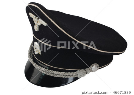 WW2 German nazi SS black forage cap 46671889