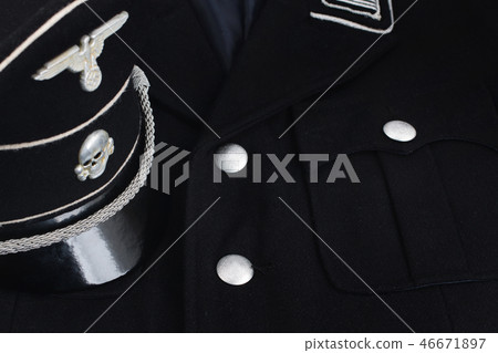 WW2 German nazi SS military black uniform  46671897