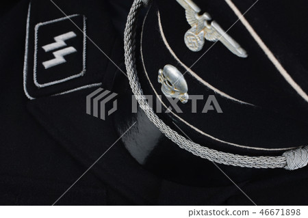 WW2 German nazi SS military black uniform  46671898