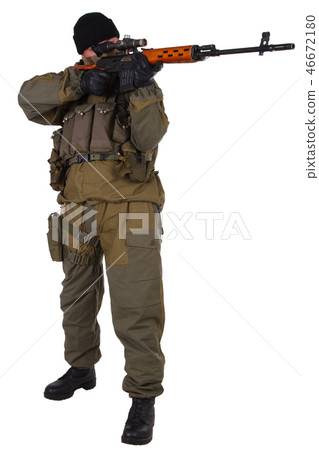 insurgent sniper with SVD sniper rifle insurgent sniper with SVD sniper rifle 46672180
