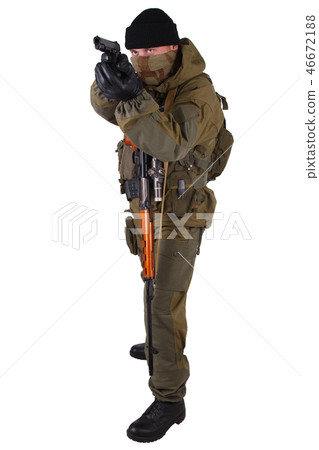 insurgent sniper with SVD sniper rifle 46672188