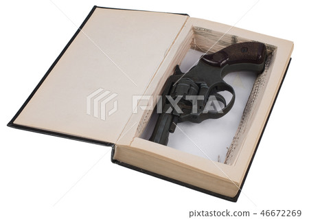 revolver gun hidden in a book revolver gun hidden in a book 46672269