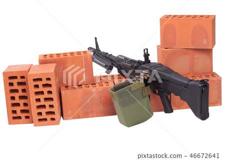 US Army M60 machine gun with amminition tape US Army M60 machine gun with amminition tape 46672641