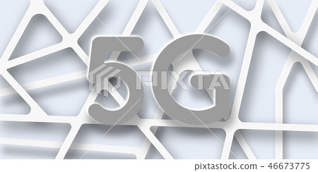 5g network technology banner in light gray tones 5g network technology banner in light gray tones 46673775