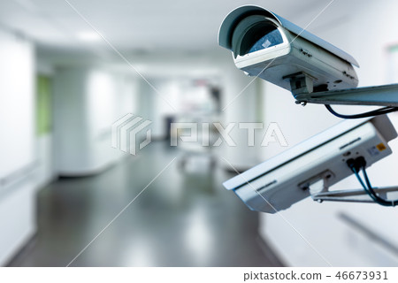 CCTV Security Camera operating in hospital CCTV Security Camera operating in hospital 46673931