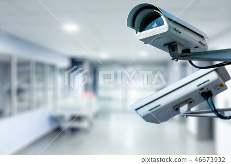 CCTV Security Camera operating in hospital CCTV Security Camera operating in hospital 46673932