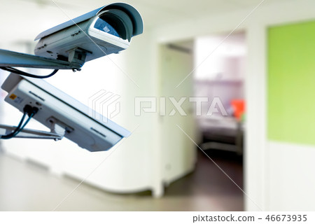 CCTV Security Camera operating in hospital 46673935
