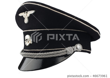 WW2 German nazi SS black forage cap 46673961