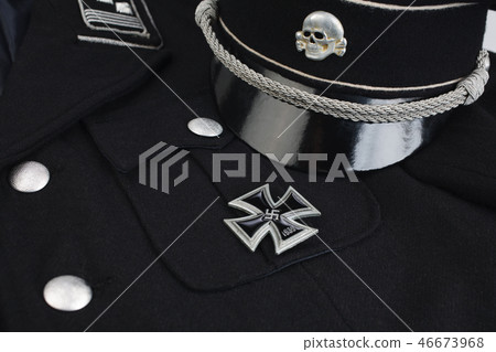 WW2 German nazi SS military black uniform  46673968