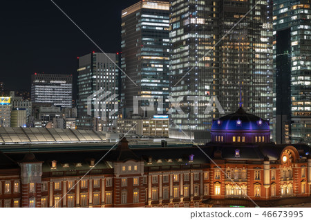 Tokyo Station Marunouchi Night View Automatic Correction 46673995
