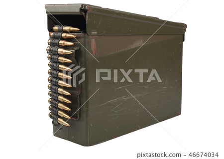 US Army Ammo Box with ammunition belt 46674034