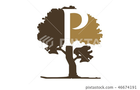 Tree Letter P - Stock Illustration [46674191] - PIXTA