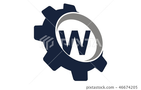 Gear Logo Letter W Gear Logo Letter W 46674205