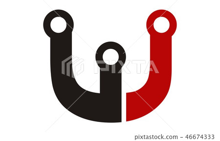 Letter W Electric Symbol 46674333