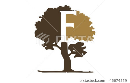 Tree Letter F Tree Letter F 46674359