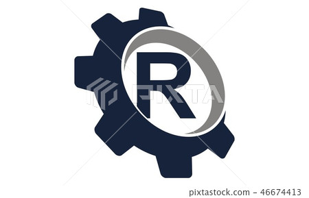 Gear Logo Letter R Gear Logo Letter R 46674413