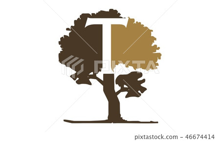 Tree Letter T Tree Letter T 46674414