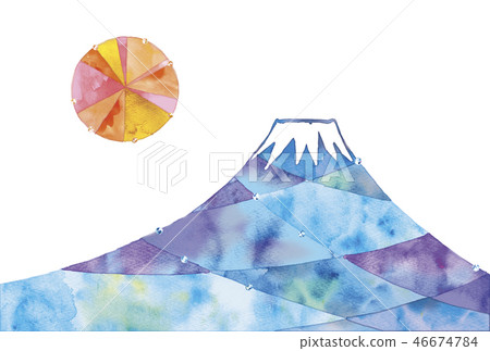 Illustration of Mt. Fuji and first sunrise Illustration of Mt. Fuji and first sunrise 46674784