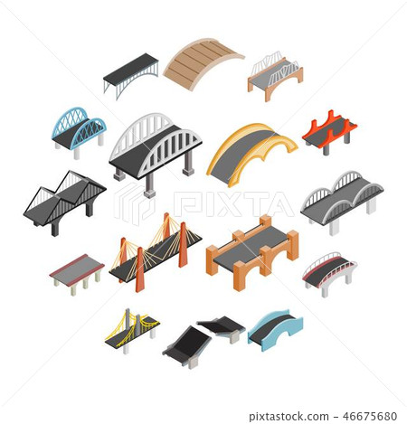 Bridge set icons - Stock Illustration [46675680] - PIXTA