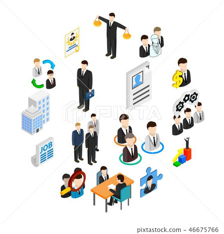 Human resources icons set Human resources icons set 46675766