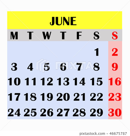 Calendar design month june 2019. Calendar design month june 2019. 46675787