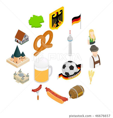 Germany isometric 3d icons 46676657