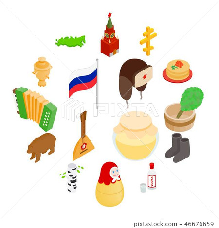Russia isometric 3d icons Russia isometric 3d icons 46676659