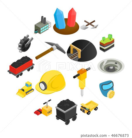 Mining isometric 3d icons - Stock Illustration [46676873] - PIXTA