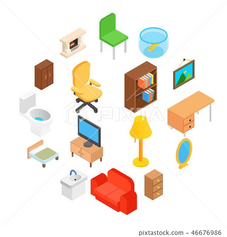 Furniture for living room isometric   46676986