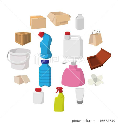 Packaging cartoon icons set Packaging cartoon icons set 46678739