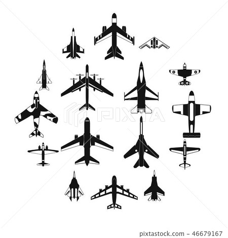 Aviation set icons 46679167